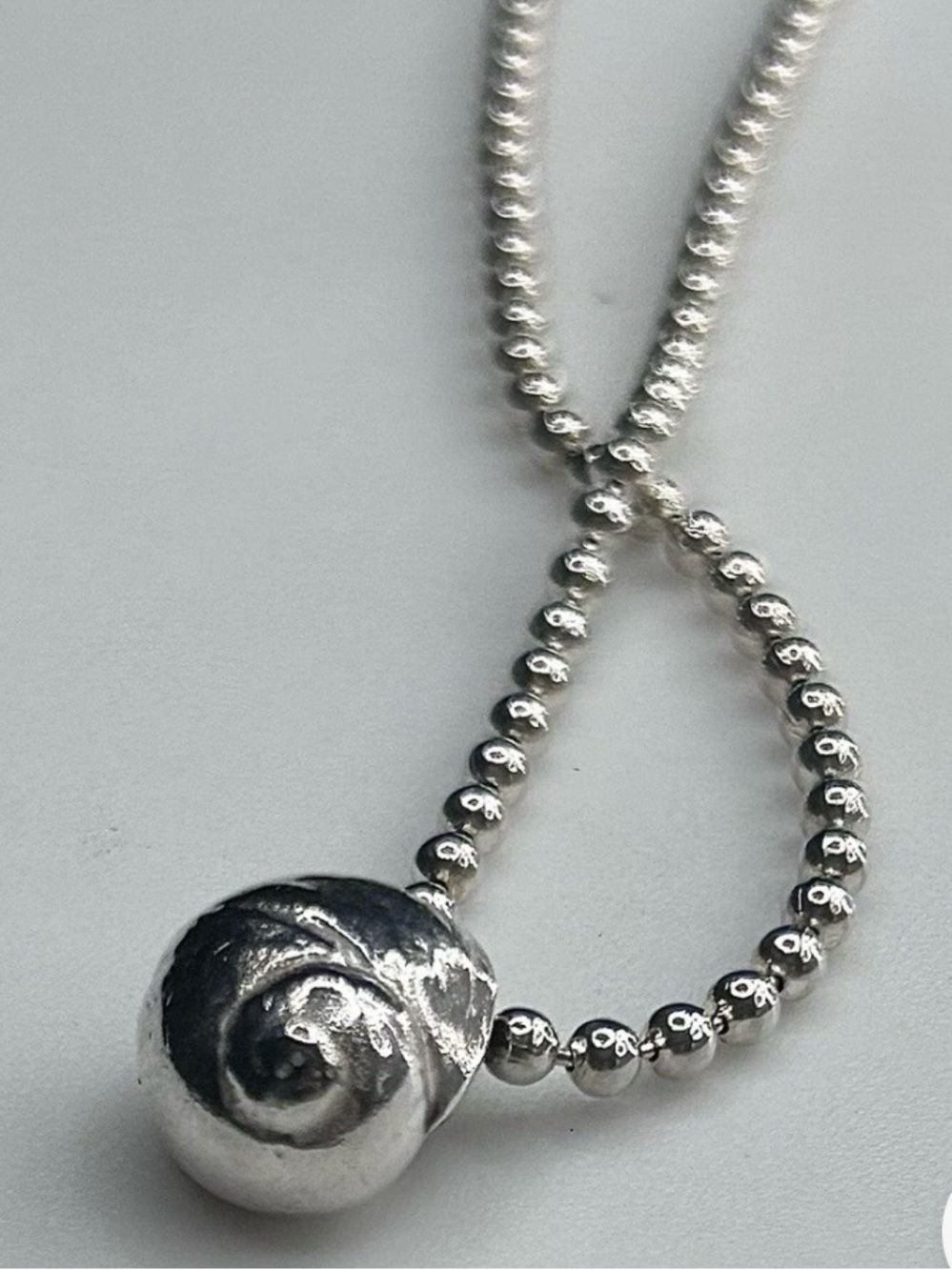 Mignon Faget Silver Shell Bead Necklace